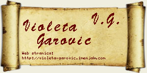 Violeta Garović vizit kartica
